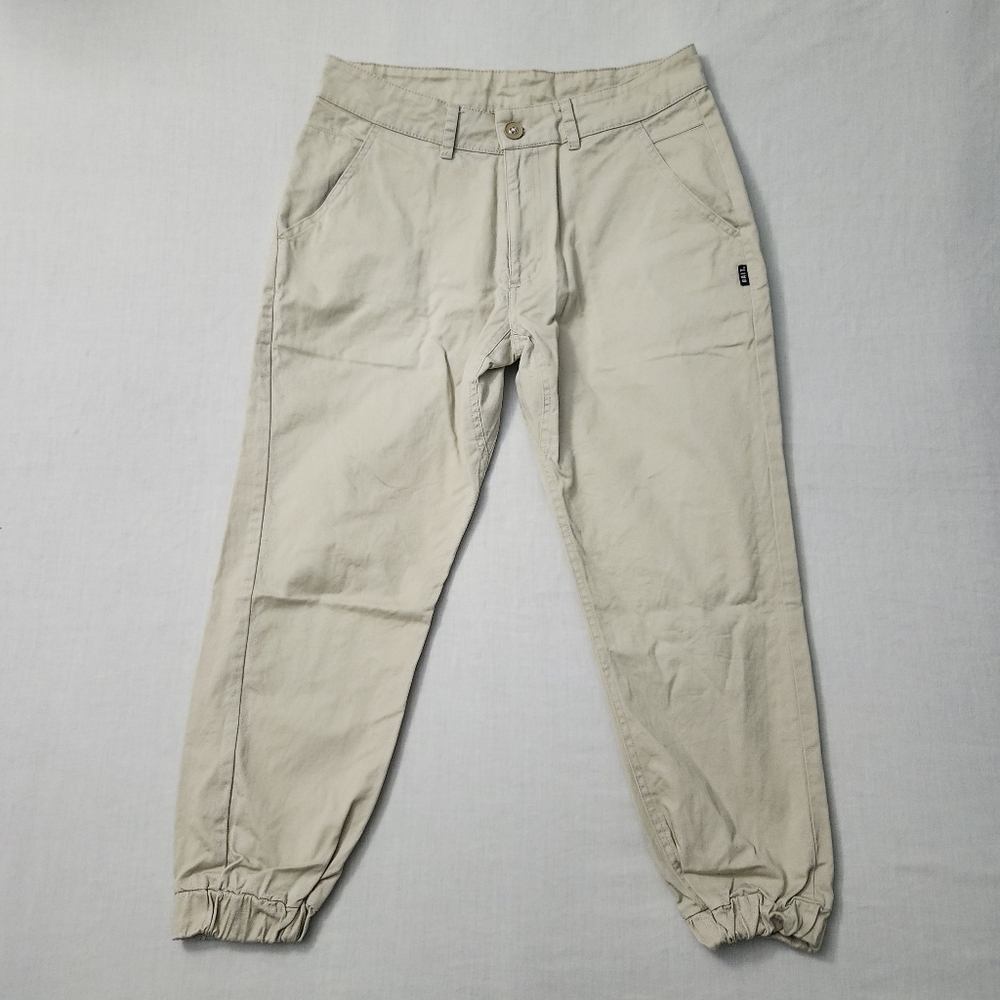Mens BAIT Chino Tapered Jogger Pants Sz 32 Khaki